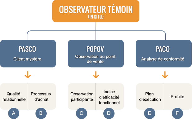 Arborescence des services d'expérience client